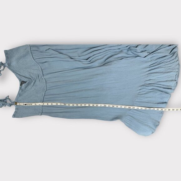 Sweet Lovely By Jen Womans 3XL Light Blue Romper Wide Leg Vacay Resort Smocked - Picture 4 of 10